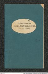 Seite 1, Tagebuch "Paläolithstation | Lang-Mannersdorf | Photos 1920 (NHMW-PRAE-BBB-10)
